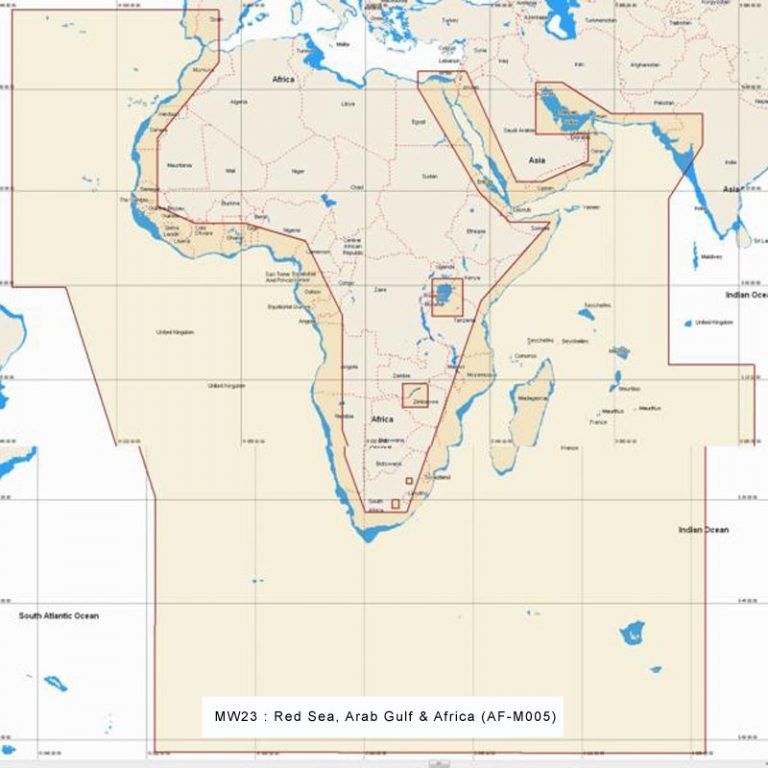 Mer rouge, Golfe arabe, Afrique et Antartique Adrena Software