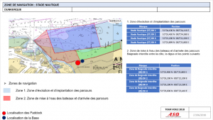 Capture écran de roadbook pour la préparation du Tour de france à la voile 2018