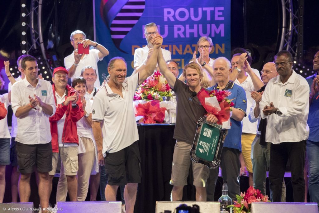 Francis Joyon et François Gabart à la remise des prix de la Route du Rhum 2018